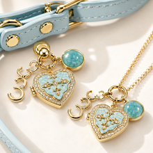 March Amazonite Pet Collar & Matching Necklace