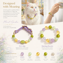 Monet Garden Gemstone Pet Collar & Matching Bracelet