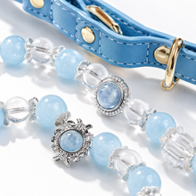 Ice Blue Aquamarine Pet Collar & Matching Bracelet
