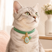 September Green Strawberry Quartz Pet Collar & Matching Necklace