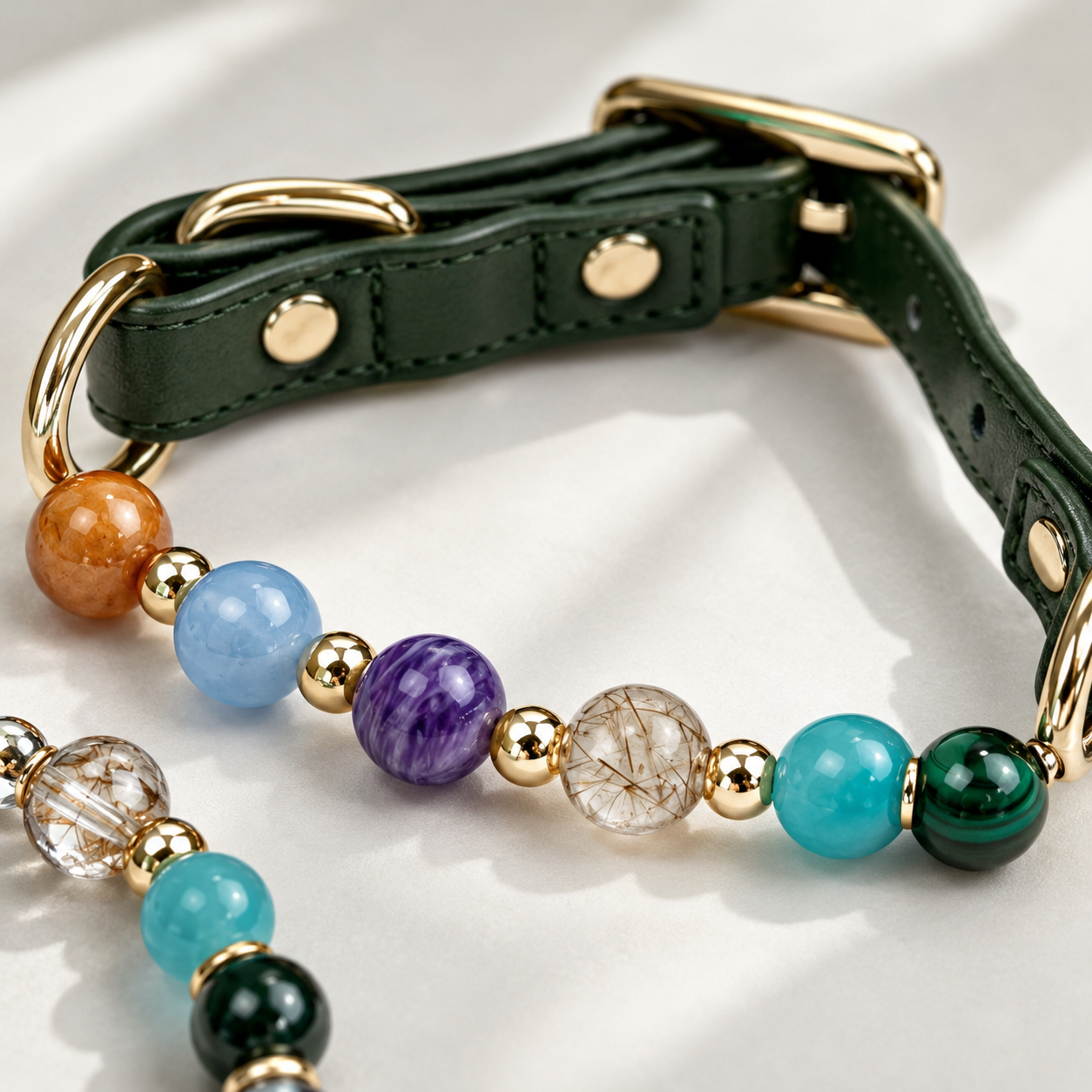 Galaxy Crystal Pet Collar & Matching Bracelet
