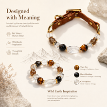 Tiger’s Eye Pet Collar & Matching Bracelet