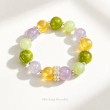 Monet Garden Gemstone Pet Collar & Matching Bracelet