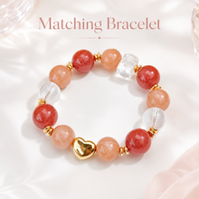 Milk Tea Rose Gemstone Pet Collar & Matching Bracelet