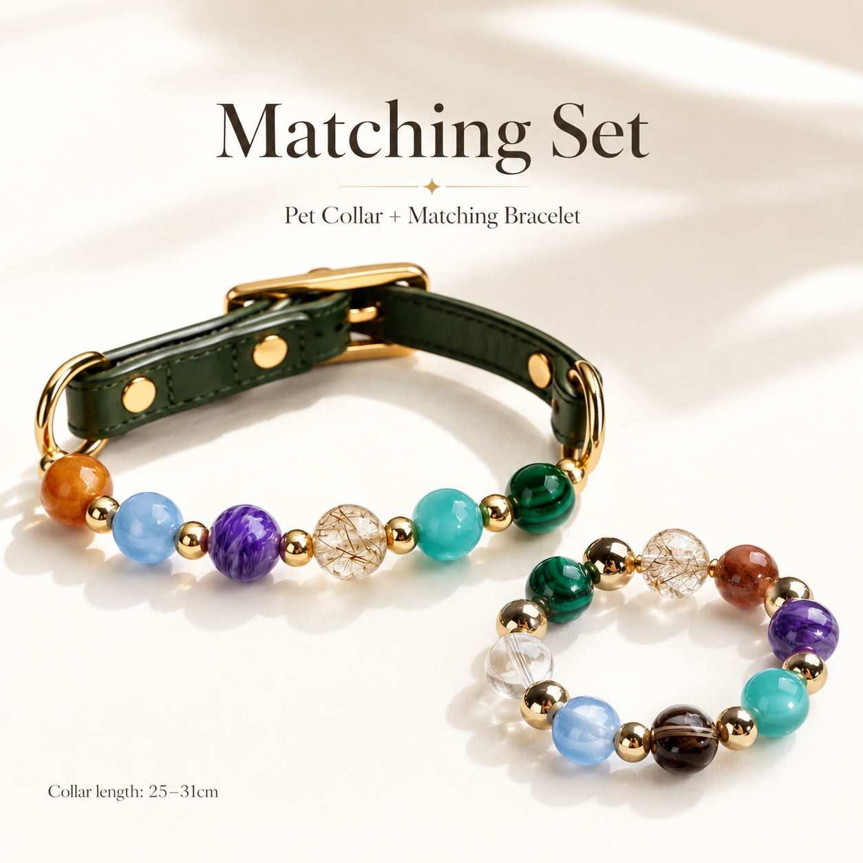 Galaxy Crystal Pet Collar & Matching Bracelet