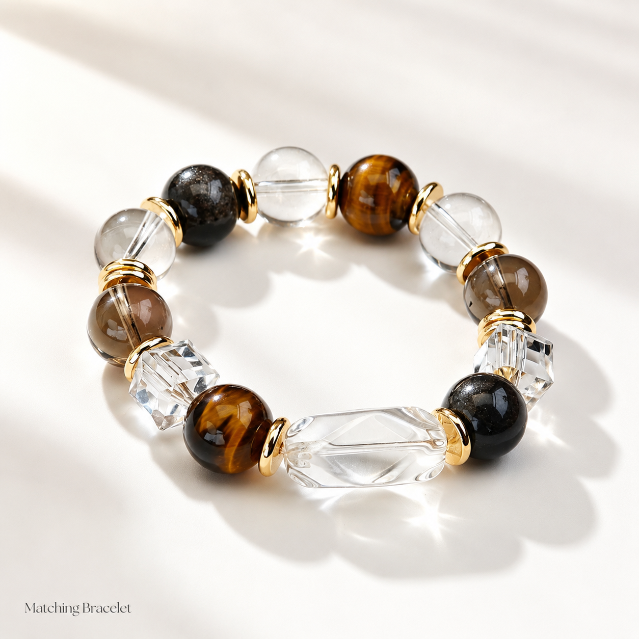 Tiger’s Eye Pet Collar & Matching Bracelet