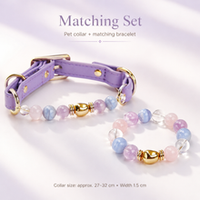 Lavender Amethyst Pet Collar & Matching Bracelet
